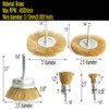 FPPO 5pcs Brass Wire Wheel Brush Kit for Drill,Crimped Cup