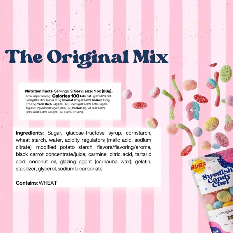 Swedish Candy Chef Mix - Bubs Swedish Candy - Variety