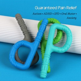 4Packs Sensory Chew Toys - P Shape Silicone Sensory Oral Motor Chew Toys for Autistic Children, Providing Relief for Autistic Chewers, ADHD, SPD, Oral Motor Stimulation or Special Needs