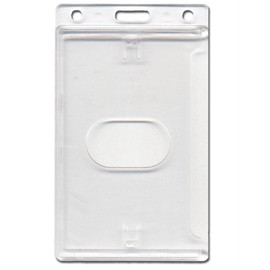 ID Card It Rigid Clear Enclosed Vertical Identity ID Card Pass Badge Holder (1)