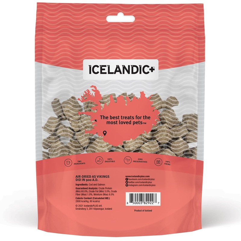 Icelandic+ Plus Cod & Salmon Combo Bites Dog Treat 3.0-oz