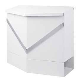 Weatherproof Wall-Mount Locking Mailbox for Outdoor Use - Heavy-Duty Anti-Theft Secure Metal Mail Drop Box with Commercial-Grade Key Lock, Large Capacity (13.4x12.4x4.3)-Rust-Resistant White