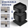MixDora Bed Risers 2, 3 Inch Square Stackable Furniture Risers