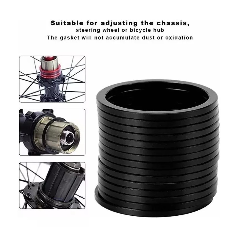 SoonHua 15pcs Bicicleta Soporte Inferior Eje Arandela Junta