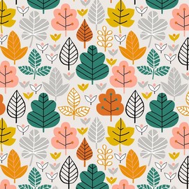 Dashwood Studio Acorn Wood by Wendy Kendall Autumn Leaves Cotton Fabric by 0.5 Metre 44'' Wide 100% Cotton Craft Fabric Material for Children's Clothing, Quilting, Patchwork
