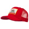 California State Flag Patched Twill Mesh Cap - Red OSFM