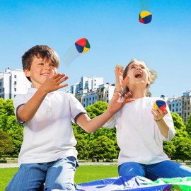 3 Packs Juggling Balls Smooth Leather Bright Colours High Quality with Travel Bag for Beginners Children Boys Girls Adults