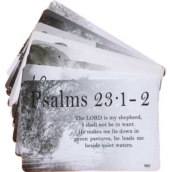 Popular Scripture Cards (10-Pack), Inspirational Memorization Bible Verse Cards of Encouragement (NIV)
