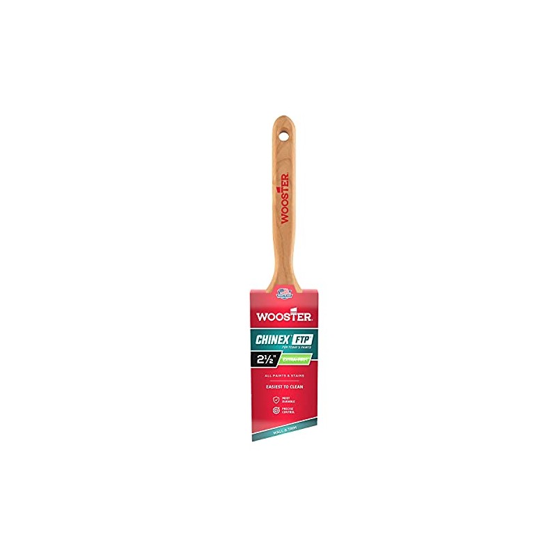 Wooster Brush 4410-2 1/2 Chinex FTP Angle Sash Paintbrush, 2-1/2