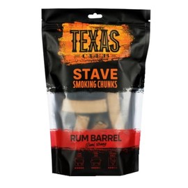 TEXAS CLUB Smoking Wood Chunks Perfect BBQ Grill and Outdoor Picnic (Rum Barrel)