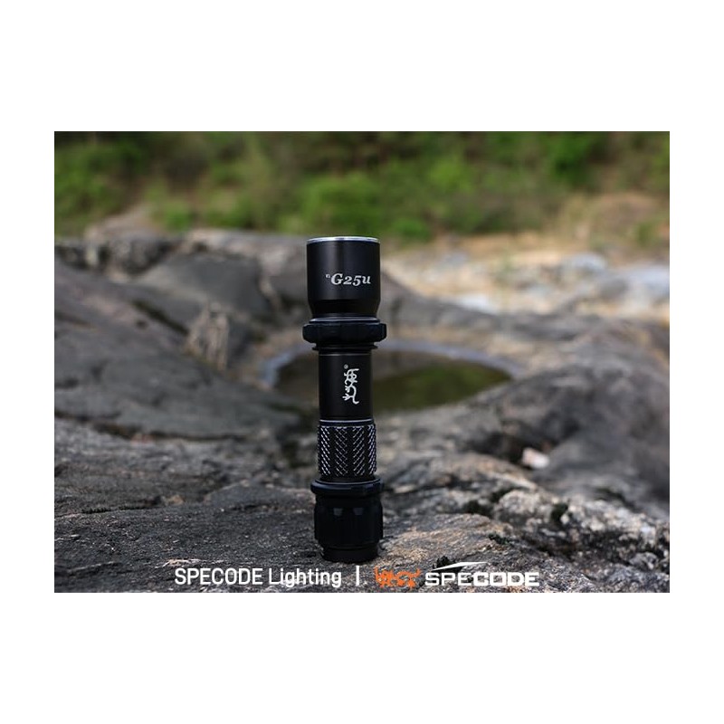 SPECODE Professional Lighting Aluminum Alloy Torch，Rechargeable LED Flashlights, High Lumens