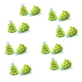 Adam Victor Creative Christmas Tree Eraser- Detachable Erasers- 16 Funny 3D Erasers, Party Decorations& Favors, Kids Gift (Green)