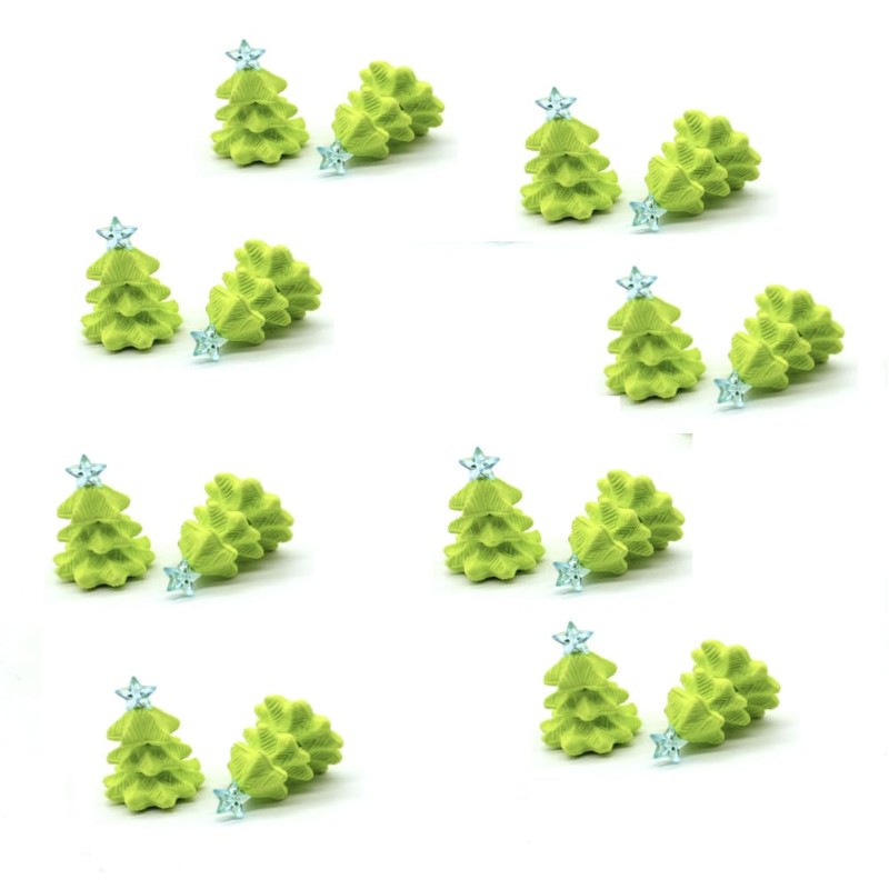 Adam Victor Creative Christmas Tree Eraser- Detachable Erasers- 16 Funny