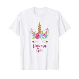 Gigi Unicorn Mama Costume Grandma Cutest Birthday Princess T-Shirt