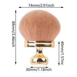 Powder Brush, Large, Self-Tanning Brush, 74 mm Extra Large Body Make Up Brush, Self-Tanner, for Liquid Foundation Powder Cream