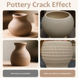 INNOVAYOU 500ml Sodium Silicate Solution for Pottery, Heat-Resistant Sodium Silicate Water Glass Produces Cracked Texture Effect on Ceramic Surface