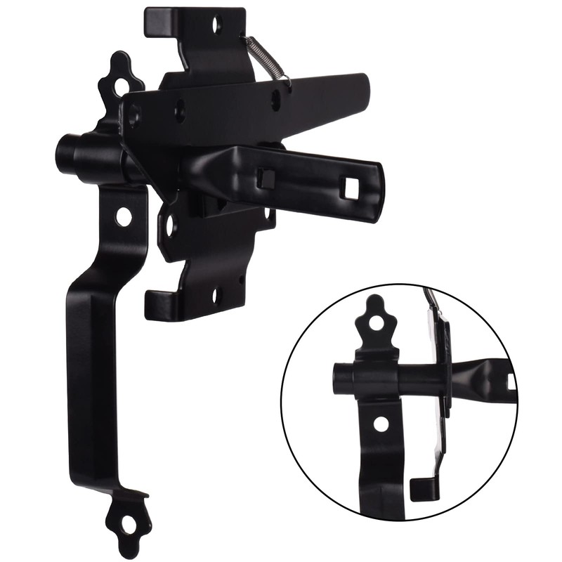Gate Latch for Wooden Fence, Heavy Duty Self Locking Gate