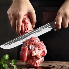 LIUZHANGYU Knives Japanese Brisket Slicing Knife, 7.9" Premium High-Carbon Butcher Breaking Knife Hand Forged Long Meat Trimming Carving Knife for Turkey Slicing Meat Rib Roast BBQ Christmas Gifts