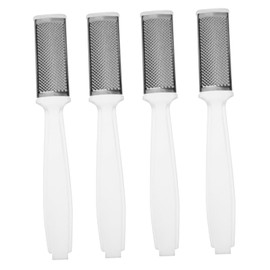 WOONEKY Professional Foot Care Pedicure Tools Set 4pcs Stainless Steel Plastic Foot File Scraper