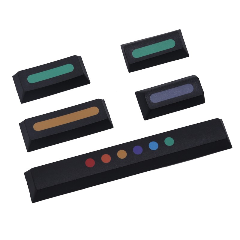 Dot Keycap Dye Sublimation Mechanical Keyboard Compatible with 61/64/68/87/96/104/108Black