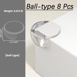 8 Pack Corner Protectors Guards Baby Proofing Corner Protector Furniture Corner Protector Table Corner Used to Cover The Edges of Sharp Furniture（Round Shape）