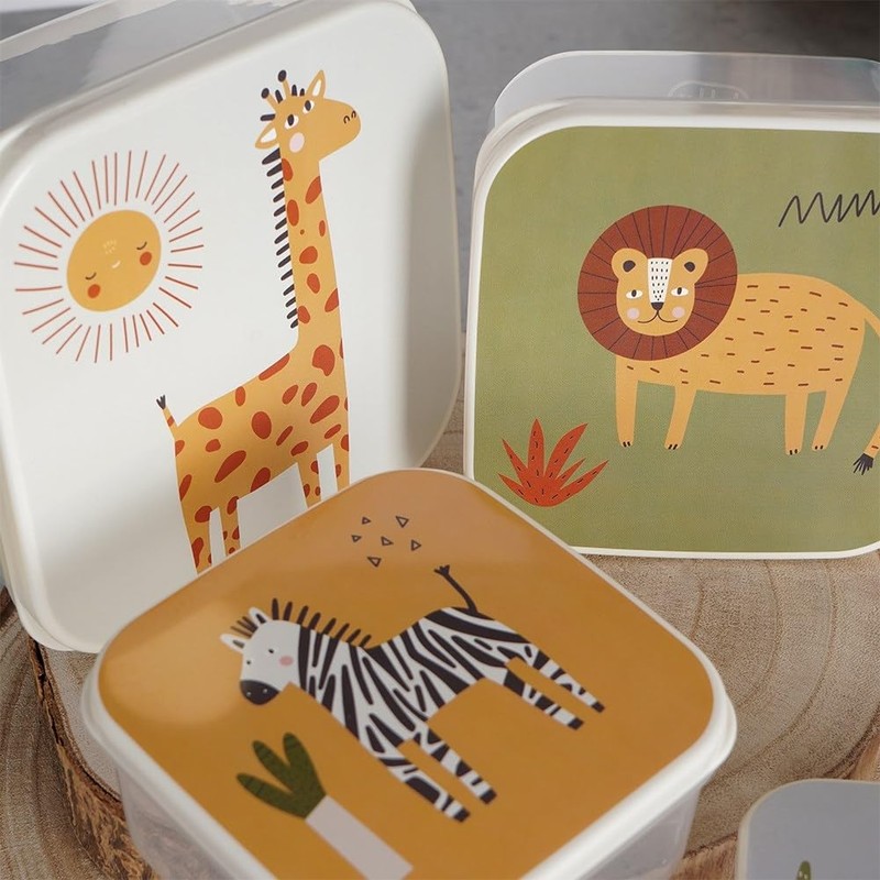 Food Container, Lunch Box, Plastic Container for Children, Pack of