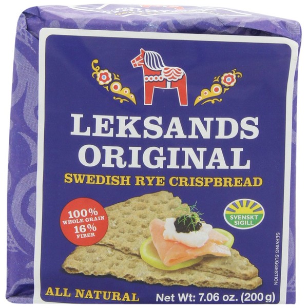 Leksands Original Swedish Rye Crispbread - Wedge, 7.06-Ounce Packages (Pack of 12)