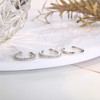 JeryWe 3 Pcs 925 Sterling Silver Ear Cuff Earrings Non-Piercing