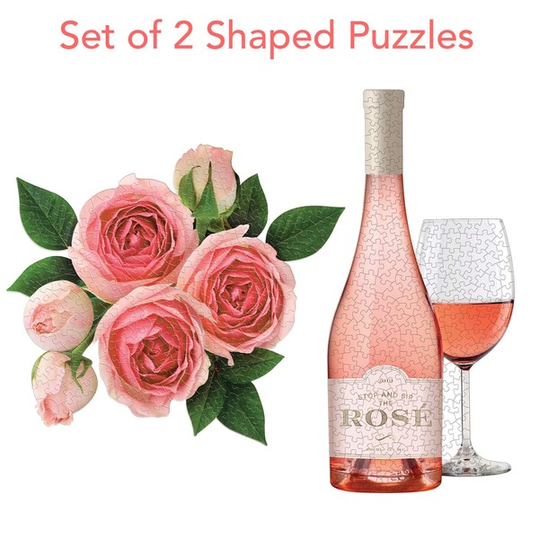 Rose All Day Set of Two Shaped Puzzle Set