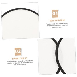 WOONEKY 10Pcs Blank Iron Sublimation Patches for DIY Heat Transfer Embroidery Blank Patches for Clothing Crafts Bags and More