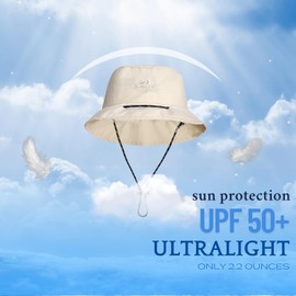 Waterproof Bucket Hats for Women Men UV Protection Sun Hat Packable Boonie Cap Outdoor Rain Hat Beige
