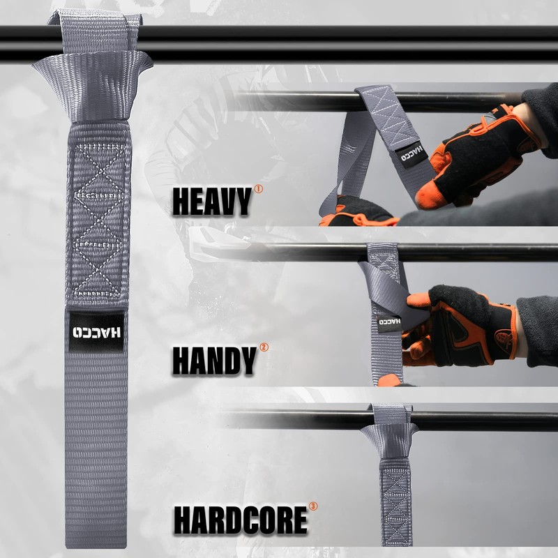 Haccoplanet 8PK Soft Loop Motorcycle Tie-Down Straps, 1.6 x 17inch