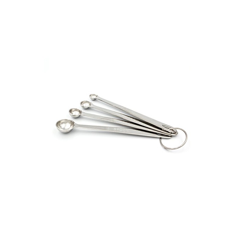 Natural Cosmetics Laboratory 18-8 Extra Thick Measuring Spoons, Set of