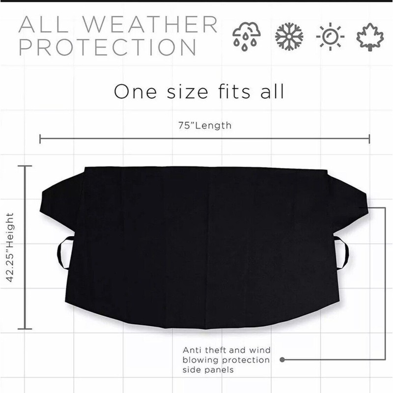 OxGord Car Windshield Cover for Ice and Snow, Waterproof Frost
