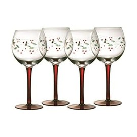 Pflatzgraff Winterberry Wine Goblets, Set Of 4, Clear, 13 fluid ounces