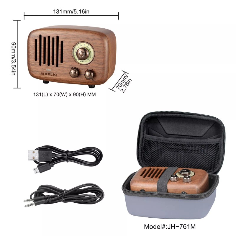 SIMOLIO Bluetooth Speakers with Loud HD Sound,Wireless & Wired Speakers