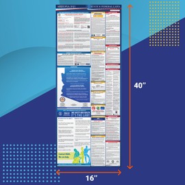 2025 Arizona State and Federal Labor Law Poster - OSHA Workplace Compliant - Mandatory Regulations Posting for Employees - All in One Required Compliance Posting 16" x 40" - Laminated (English)