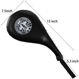 Nicunom 2 Pack Taekwondo Kick Pads, Durable Striking Pad Target TKD Karate Martial Arts Strike Targets Kickboxing Training, Black