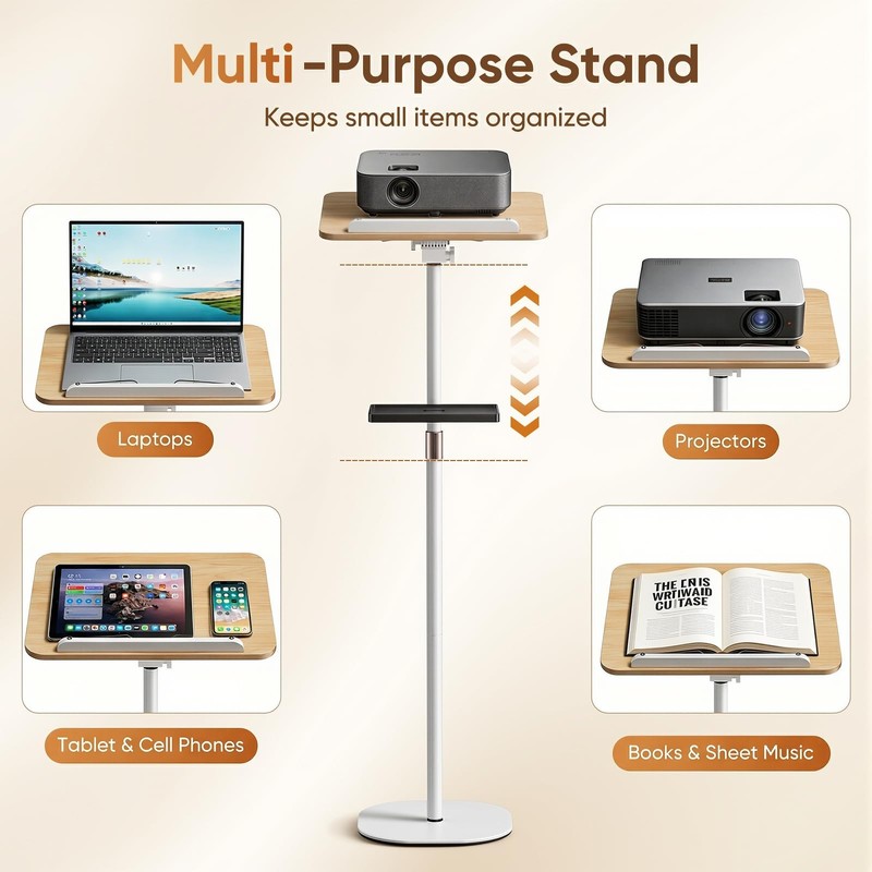 2 in 1 Adjustable Floor Book Stand & Music Stand