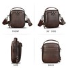 IVTG Genuine Leather Messenger Bag for Men Small Sling Purse