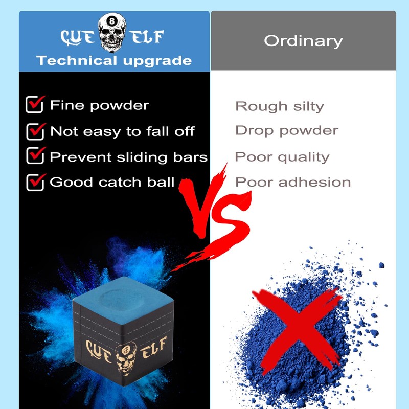 CUEELF Cube Pool Cue Chalk Technology Billiard Pool Stick Chalk