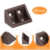 sourcing map 20Pcs Plastic Corner Braces, 90 Degree Corner Bracket,