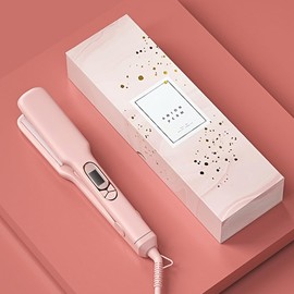 JINRI Volumizing Hair Iron, Pumped-Up Volume, Adjustable Temp, 360 ° Tail Rotation, Lasting Hair Volume, for Short Or Thin Hair, Dual Voltage（100-240V）, Pink