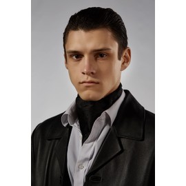 Nothing but Love Ascot Tie Neckerchief Elegant Men's Fashion Business Accessories with Stylish Design, Black (black #2)