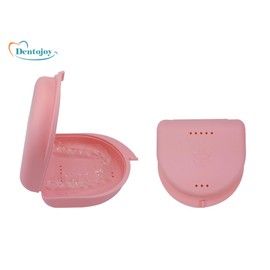 Dentojoy Dental Orthodontic Retainer/Aligner Case/Box/Mouth Guard and Denture Storage in Pink Colour (4)