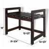 CONSDAN Microwave Stand, USA Grown Hickory Microwave Shelf, Wooden Microwave