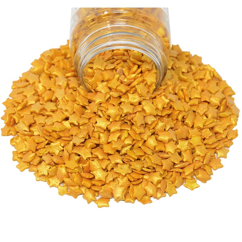 Mystic Sprinkles Confetti Sprinkle Mixes (Glimmering Golden Stars Confetti 2.6oz)