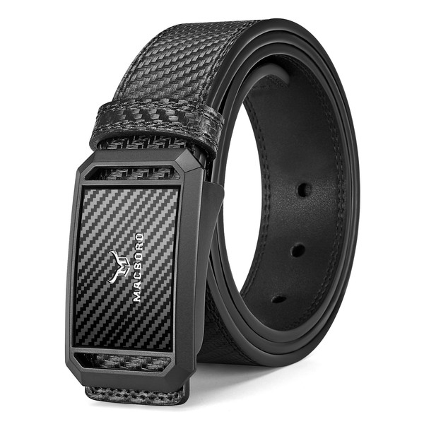MACBORO Tsa Approved Belts for Men Plastic Buckle Hypoallergenic Non