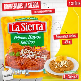 La Sierra Light Bean Pour 430 g - Fried Beans Ready to Serve, Mexican Baked Beans, Bean Paste