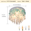 JC TOPA 13.8" Capiz Shell Ceiling Light Fixtures 3 Lights